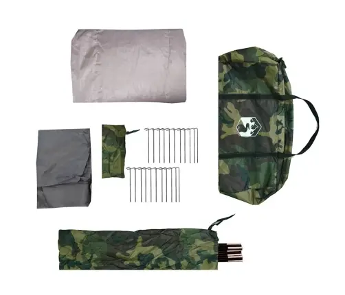 Šeimos Palapinė, Kamufliažinė, 6 Vietų, Tunelinė