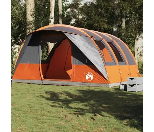 Kempinga Telts, 5 Personām, Pelēka, Oranža, Ūdensnecaurlaidīga Vidaxl