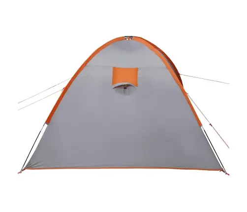 Ģimenes Telts Kupols 8 Personām, Pelēks Un Oranžs Ūdensizturīgs Vidaxl
