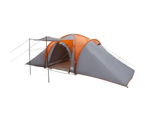Ģimenes Telts, 6 Personām, Pelēka, Oranža, Ūdensizturīga Vidaxl