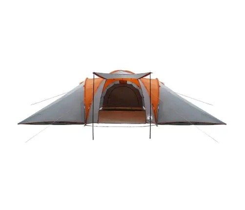 Ģimenes Telts, 6 Personām, Pelēka, Oranža, Ūdensizturīga Vidaxl