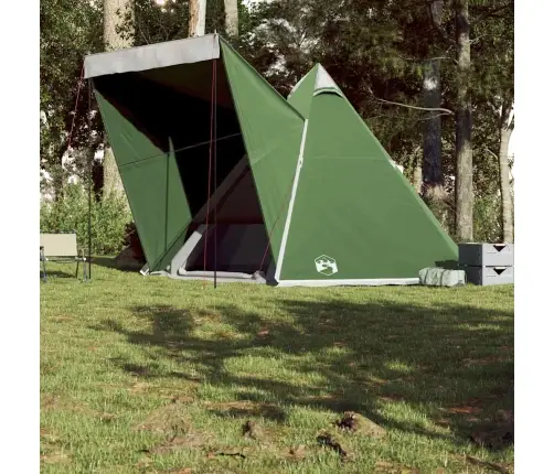 Ģimenes Telts, Tipi, 6 Personām, Zaļa, Ūdensnecaurlaidīga Vidaxl