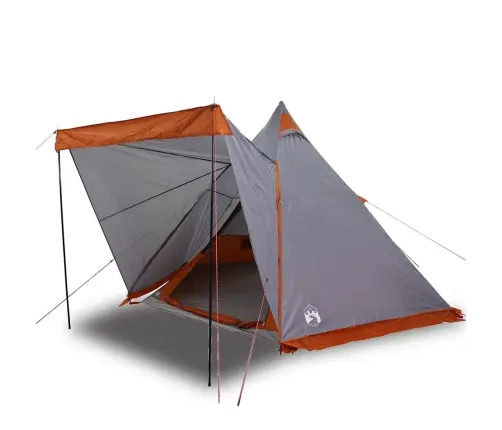 Ģimenes Telts, Tipi, 6 Personām, Pelēka, Ūdensnecaurlaidīga Vidaxl