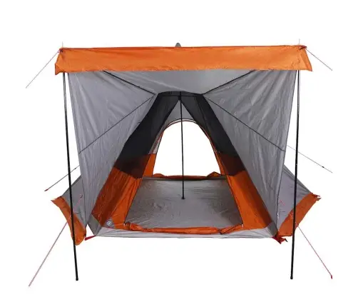 Ģimenes Telts, Tipi, 6 Personām, Pelēka, Ūdensnecaurlaidīga Vidaxl