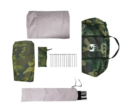 Ģimenes Telts, Tipi, 6 Personām, Kamuflāža, Ūdensnecaurlaidīga Vidaxl