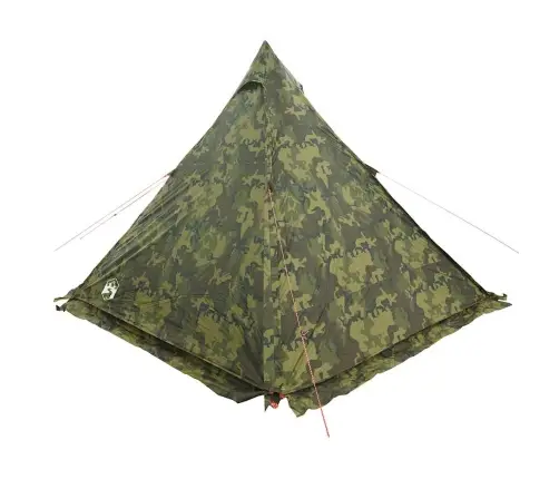 Ģimenes Telts, Tipi, 6 Personām, Kamuflāža, Ūdensnecaurlaidīga Vidaxl