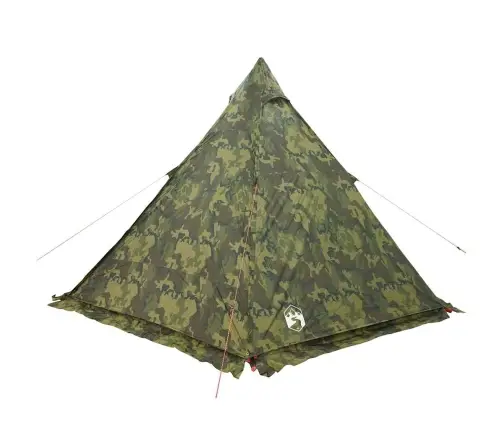 Ģimenes Telts, Tipi, 6 Personām, Kamuflāža, Ūdensnecaurlaidīga Vidaxl