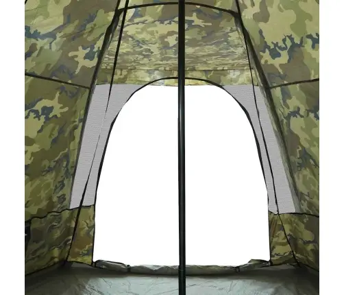Ģimenes Telts, Tipi, 6 Personām, Kamuflāža, Ūdensnecaurlaidīga Vidaxl