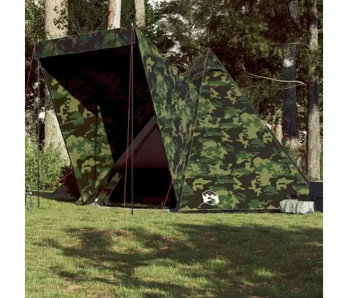 Ģimenes Telts, Tipi, 6 Personām, Kamuflāža, Ūdensnecaurlaidīga Vidaxl