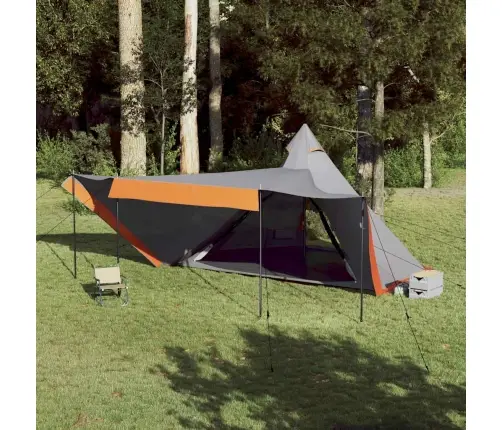 Ģimenes Telts, Tipi, 8 Personām, Pelēka, Ūdensnecaurlaidīga Vidaxl