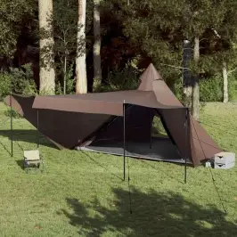 Ģimenes Telts, Tipi, 8 Personām, Brūna, Ūdensnecaurlaidīga Vidaxl