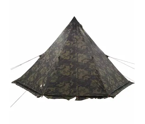 Ģimenes Telts, Tipi, 8 Personām, Kamuflāža, Ūdensnecaurlaidīga Vidaxl