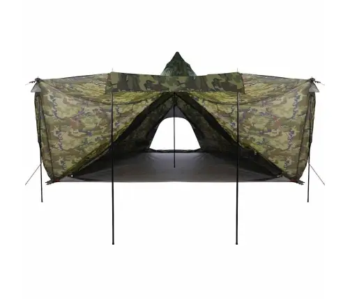 Ģimenes Telts, Tipi, 8 Personām, Kamuflāža, Ūdensnecaurlaidīga Vidaxl