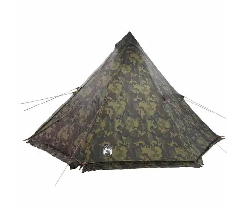 Ģimenes Telts, Tipi, 8 Personām, Kamuflāža, Ūdensnecaurlaidīga Vidaxl