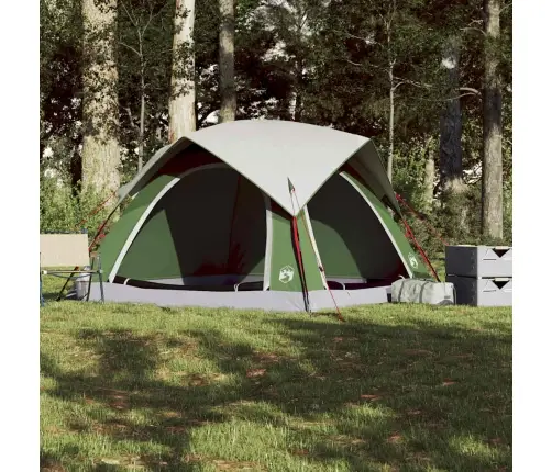 Kempinga Telts 4 Personām, Zaļa, Ūdensdroša Vidaxl