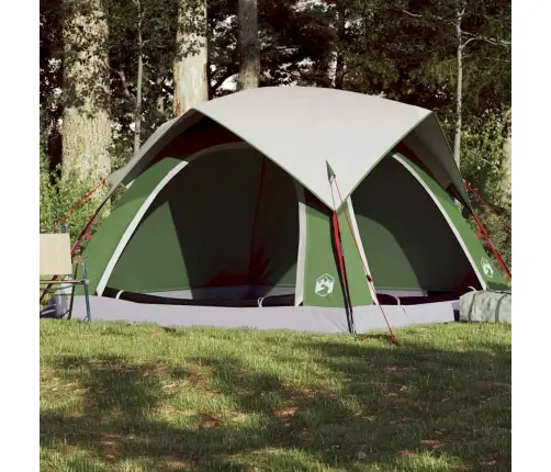 Kempinga Telts 4 Personām, Zaļa, Ūdensdroša Vidaxl