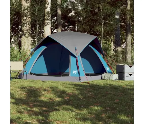 Kempinga Telts 4 Personām, Zila, Ūdensdroša Vidaxl