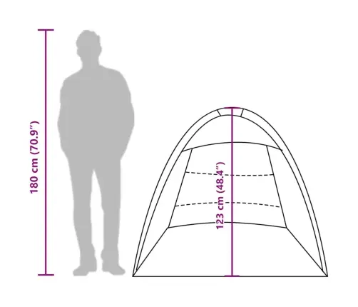 Pludmales Telts 3 Personām, Zila, Ūdensizturīga Vidaxl