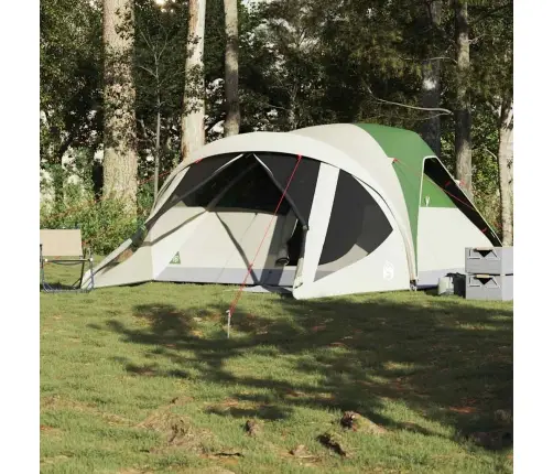 Šeimos Palapinė, Žalia, 6 Vietų, Tunelinė, Atspari Vandeniui