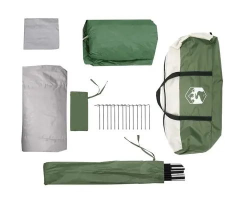 Šeimos Palapinė, Žalia, 6 Vietų, Tunelinė, Atspari Vandeniui