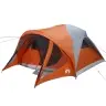 Ģimenes Telts 6 Personām, Pelēka, Oranža, Ūdensnecaurlaidīga Vidaxl