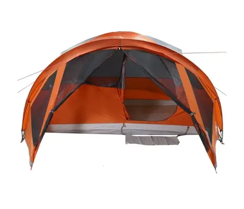 Ģimenes Telts 6 Personām, Pelēka, Oranža, Ūdensnecaurlaidīga Vidaxl