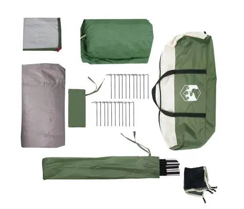 Ģimenes Telts 6 Personām, Zaļa, Ūdensnecaurlaidīga Vidaxl