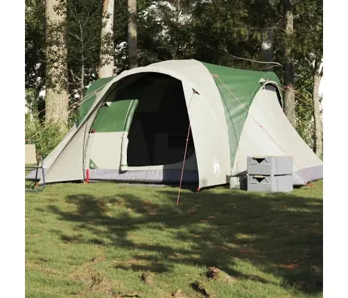 Ģimenes Telts 6 Personām, Zaļa, Ūdensnecaurlaidīga Vidaxl