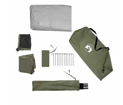 Makšķernieku Telts 2 Personām, Zaļa, Ūdensnecaurlaidīga Vidaxl