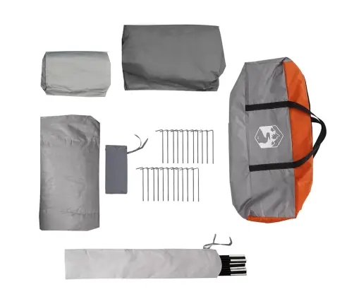 Auto Telts Pelēka Un Oranža Ūdensizturīga Vidaxl