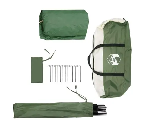 Automašīnas Telts 2 Personām, Zaļa, Ūdensnecaurlaidīga Vidaxl