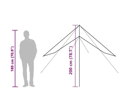 Automašīnas Telts, Zaļa, Ūdensizturīga Vidaxl