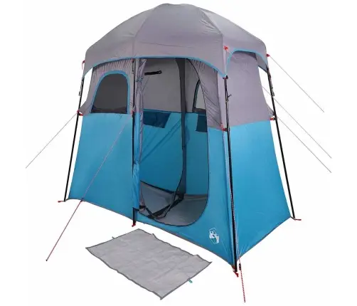 Dušas Telts 2 Personām, Zila, Ūdensnecaurlaidīga Vidaxl