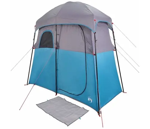 Dušas Telts 2 Personām, Zila, Ūdensnecaurlaidīga Vidaxl