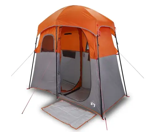 Dušas Telts 2 Personām, Pelēka, Oranža, Ūdensnecaurlaidīga Vidaxl
