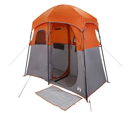 Dušas Telts 2 Personām, Pelēka, Oranža, Ūdensnecaurlaidīga Vidaxl