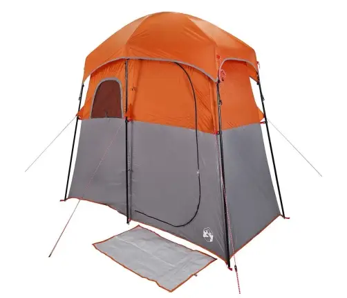 Dušas Telts 2 Personām, Pelēka, Oranža, Ūdensnecaurlaidīga Vidaxl