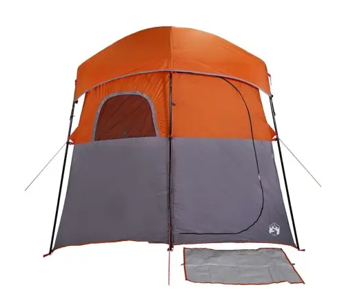 Dušas Telts 2 Personām, Pelēka, Oranža, Ūdensnecaurlaidīga Vidaxl