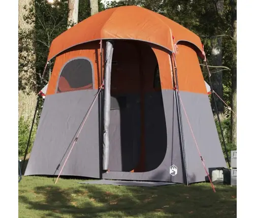 Dušas Telts 2 Personām, Pelēka, Oranža, Ūdensnecaurlaidīga Vidaxl