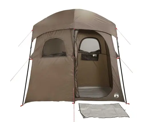 Dušas Telts 2 Personām, Brūna, Ūdensnecaurlaidīga Vidaxl