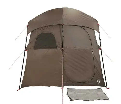 Dušas Telts 2 Personām, Brūna, Ūdensnecaurlaidīga Vidaxl