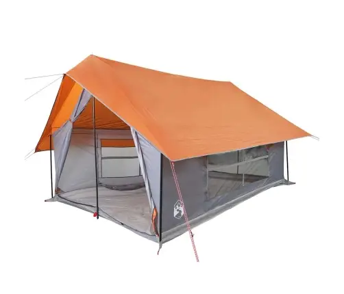 Kempinga Telts 5 Personām, Pelēka, Oranža, Ūdensnecaurlaidīga Vidaxl