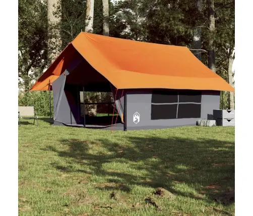 Kempinga Telts 5 Personām, Pelēka, Oranža, Ūdensnecaurlaidīga Vidaxl