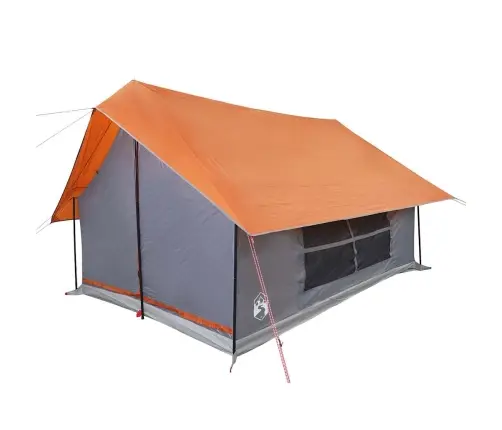 Kempinga Telts 5 Personām, Pelēka, Oranža, Ūdensnecaurlaidīga Vidaxl
