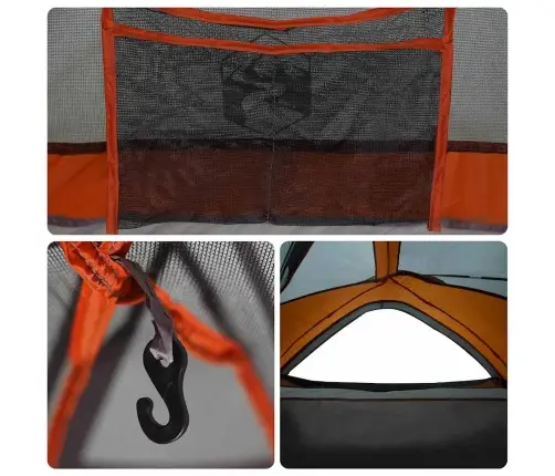 Stovyklavimo Palapinė, Pilka/Oranžinė, Vienvietė