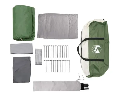 Ģimenes Telts, Tuneļa, 8 Personām, Zaļa, Ūdensnecaurlaidīga Vidaxl