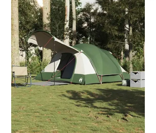 Ģimenes Telts, Tuneļa, 8 Personām, Zaļa, Ūdensnecaurlaidīga Vidaxl