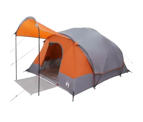 Ģimenes Telts 8 Personām, Pelēka, Oranža, Ūdensnecaurlaidīga Vidaxl