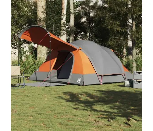 Ģimenes Telts 8 Personām, Pelēka, Oranža, Ūdensnecaurlaidīga Vidaxl