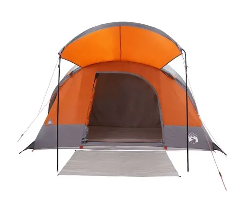 Ģimenes Telts 8 Personām, Pelēka, Oranža, Ūdensnecaurlaidīga Vidaxl